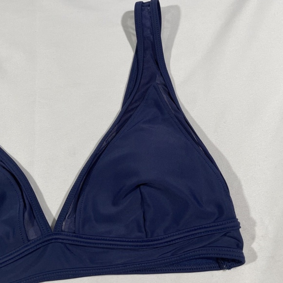 NEW Ted Baker [ size 3 ] Robbyn Mesh‎ Panelled Bikini Top in Blue - Picture 4 of 10